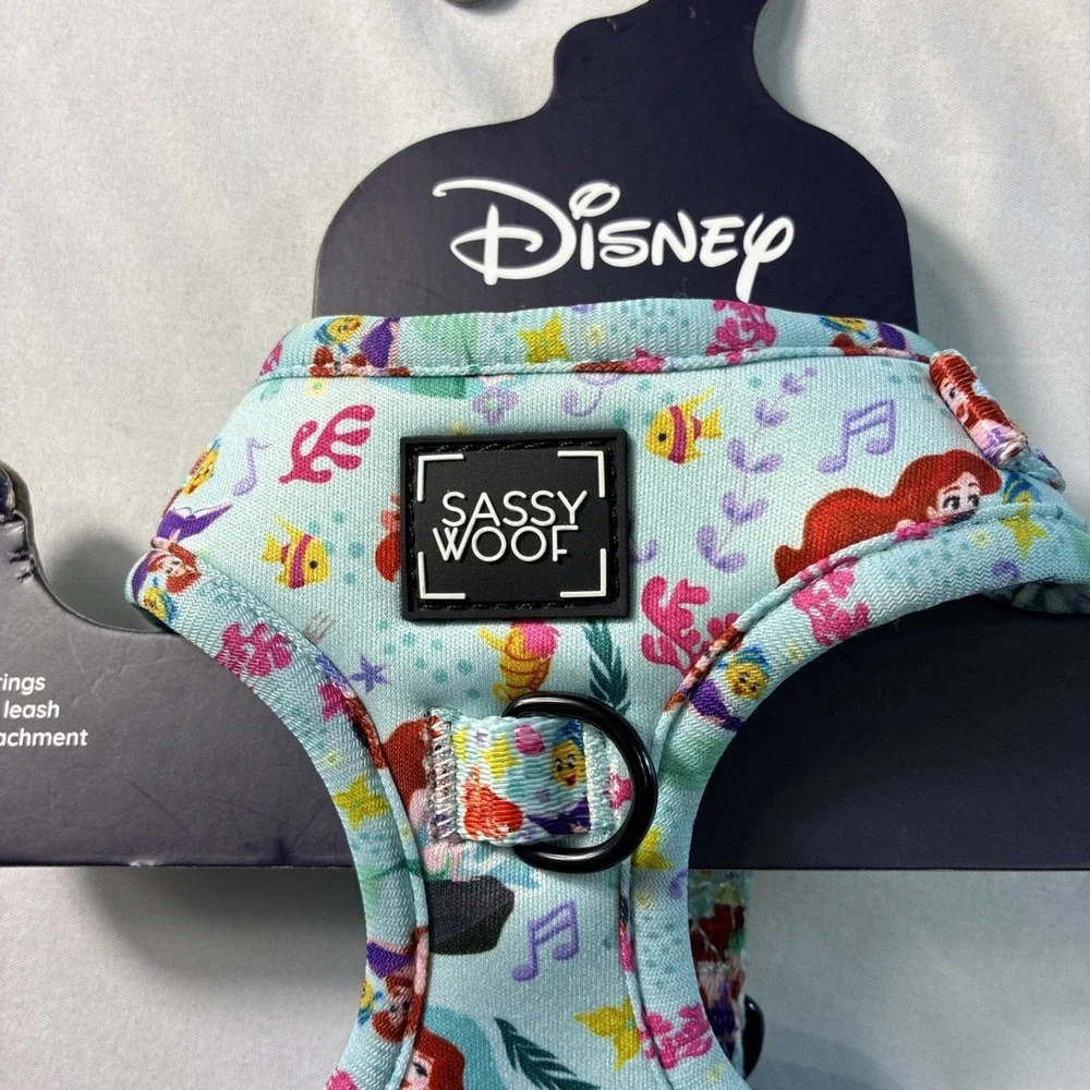 Sassy Wolf Soft Adjustable Dog Harness Disney Little Mermaid Design Size XXS New